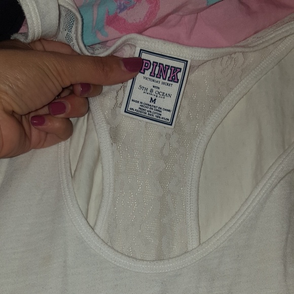 Pink Brand Reds Baseball Razorback Tank - Picture 3 of 4